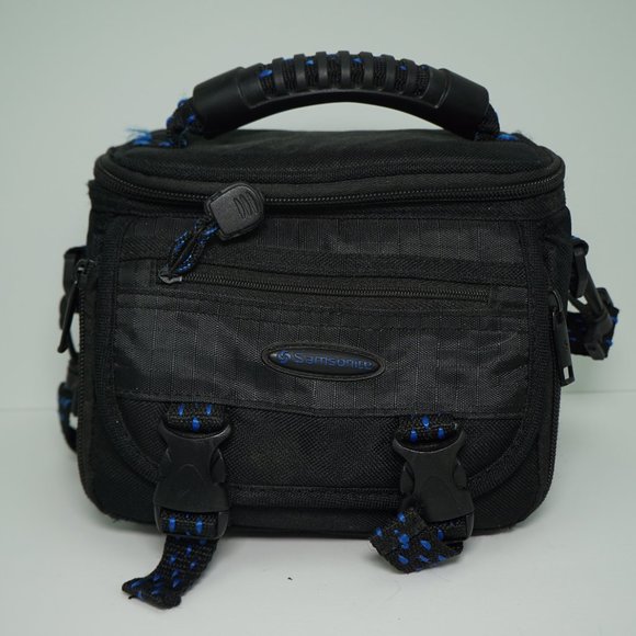 Samsonite Camcorder/Camera Bag Black/Blue #817BK - Picture 2 of 9